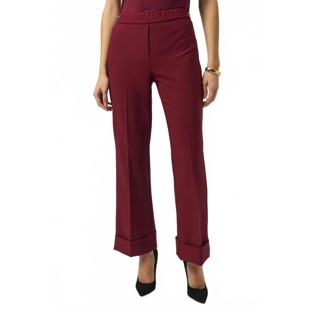 NEW JOSEPH RIBKOFF lux pull on flared pant in merlot
